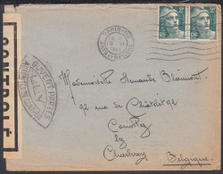 France 1945 - Lettre De Paris à Destination Charleroi-Belgique Avec Contenu. Censurée.............. (EB) DC-12471 - Usati