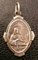 Pendentif Médaille Religieuse Début XXe "Jeanne-Élisabeth Bichier Des Âges, Née à Le Blanc (Indre)" Religious Medal - Religion & Esotérisme