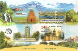 Kazakhstan 2023 . Regions Of Kazakhstan. Abay Region (Architecture, Bridges, Fauna, Mosque, Mountains ). S/S - Kazakhstan