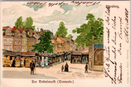 Nürnberg , Der Trödelmarkt (Trempele) (Stempel: Nürnberg 1903, Nach Norwegen) - Nuernberg