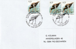 België 2002, Letter Sent To Netherland, Birds - Cartas & Documentos