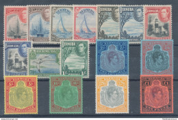 1938-53 BERMUDA , Giorgio VI , N° 110/121 Stanley Gibbons , MLH* - Sonstige & Ohne Zuordnung