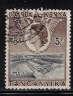 KENYA, UGANDA & TANGANYIKA Scott # 103 Used - QEII & Owen Falls Dam - Kenya, Oeganda & Tanganyika