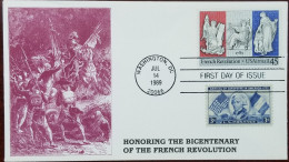 Plumbline, Masonic Symbol, Liberty, Equality & Fraternity, Freemasonry, Heart In Hand, French Revolution FDC - Franc-Maçonnerie