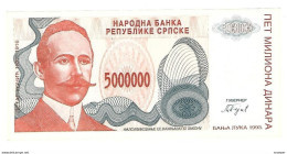 *bosnia- Herzegovina  5000000 Dinara 1993   153  Unc - Bosnie-Herzegovine