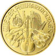 Autriche, 4 Euro - 1/25 Oz, Orchestre Philharmonique, BE, 2015, Vienna, Or, FDC - Oesterreich