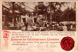 Restaurant Der Elbschlossbrauerei Nienstedten (Stempel: Kleinflottbek 1902 , Nach Norwegen) - Altona