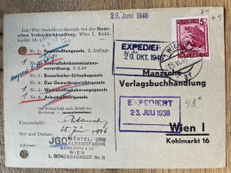 Österreich / Austria, Expediert In 1936 Und 1946, Plattenfehler / Druckzufälligkeit Mi. # 740: Punkt über '5' - Errores & Curiosidades