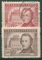 Tschechoslowakei 1949 Komponist Frederic Chopin 581/82 Gestempelt - Used Stamps