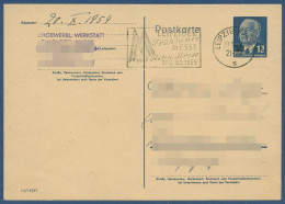 DDR 1954 Wilhelm Pieck Postkarte Neuer Wertaufdruck P 62 Gebraucht (X41001) - Cartoline - Usati