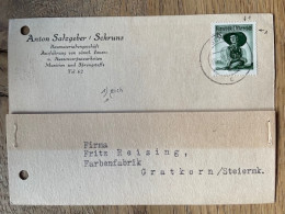 Österreich / Austria 1956, Plattenfehler / Druckzufälligkeit Mi. # 912: Weißer Strich Unter 'e' - Errores & Curiosidades