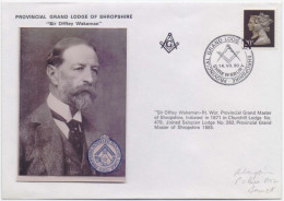 Sir Offley Wakeman Provincial Grand Lodge Of Shropshire, Lodge No 478, True Masonic, Freemasonry, Mason, Britain Cover - Francmasonería