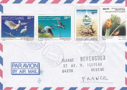 MAURITANIE- 1994--Lettre NOUAKCHOTT  Pour VEDENE-84 (France) -timbres (oiseaux,coccinelle,lutte Sécheresse)... Cachet - Mauritanie (1960-...)