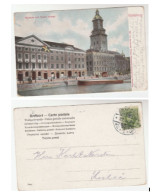 1904 Postcard TYSKA MUSEUM BUILDING Goteborg Sweden Cover Stamps - Covers & Documents