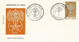 Congo FDC YT 148 PA 8 Lutte Contre Paludisme & Flore, Brazzaville 1962/63 - FDC