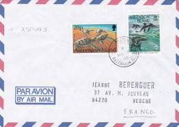 ASCENSION  -1995--Lettre  GEORGETOWN  Pour VEDENE-84 (France) - Timbres (tortues, Dauphins) ... Cachet - Ascension