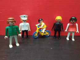 Lote Figuras ,niña Bicicleta Y Varios Playmobil Geobra Famobil Años 80-90 - Playmobil