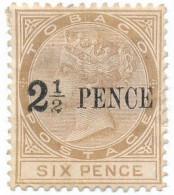 Trinidad & Tobago 1883 2.5d On 6d - SG 13 2 1/2d On 6d - Defect On "N" And Last "E" Of Pence - Trinité & Tobago (...-1961)