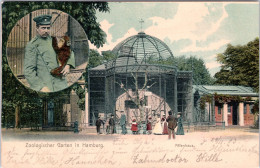 Zoologischer Garten In Hamburg , Affenhaus  (Stempel: 1913, Nach Norwegen) - Mitte
