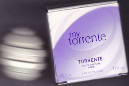 Miniature Parfum Ancienne - Torrente -  EDP - My Torrente - Pleine Avec Boite 5ml - Miniaturen Damendüfte (mit Verpackung)