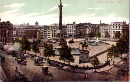 26-2-2-2024 (1 Y 16) UK - Older Colorised Postcard  - Trafalgar Square - London - Houses Of Parliament