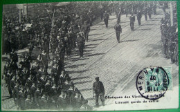 Cpa EXPLOSION DU CUIRASSE IENA Toulon  Funérailles  OBSEQUES . AVANT GARDE DU DEFILE 1907  MARINE FRANCAISE - Funérailles