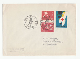 RADIO  - 1959 MOROKULIEN Event COVER Sweden Stamps Broadcasting Peace Football Soccer Telecom Red Cross Label - Cartas & Documentos