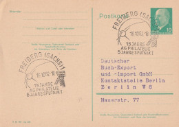 ALLEMAGNE GERMANY RDA DDR  562 5 Jahre Sputnik Space Espace Cosmos Ganzsache Freiberg 16.10.1962 - 1950-1970