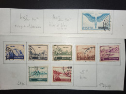 SUISSE Y&T Poste Aerienne 25 / 27 à 33 / 36 à  38 - Used Stamps