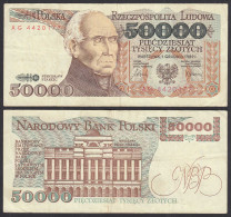 Polen - Poland - 50000 50.000 Zloty Banknote 1989 Pick 153a VF (3)    (31024 - Pologne