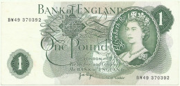 GREAT BRITAIN - 1 POUND - ND ( 1970-77 ) - P 374 G - Serie BW49 - BANK OF ENGLAND - United Kingdom - 1 Pound