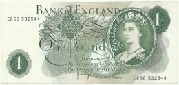 GREAT BRITAIN - 1 POUND - ND ( 1970-77 ) - P 374 G - Serie CR56 - BANK OF ENGLAND - United Kingdom - 1 Pound