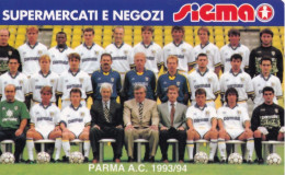 Calendarietto - Calcio A.c. Parma - Supermercati Sigma - Anno 1994 - Petit Format : 1991-00