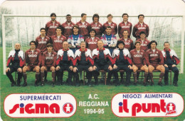 Calendarietto - Calcio A.c. Reggiana - Supermercati Sigma - Anno 1995 - Petit Format : 1991-00