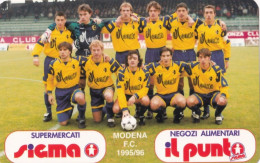 Calendarietto - Calcio Modena F-c- - Supermercati Sigma -  Anno 1996 - Petit Format : 1991-00