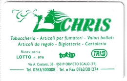 Calendarietto - Chris - Tabaccheria - Orvieto Scalo - Anno 1997 - Petit Format : 1991-00