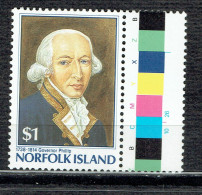 Bicentenaire De La Colonisation De Norfolk : Portrait Du Gouverneur - Ile Norfolk