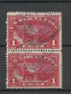 USA Postage 1912 Michel 1 Paketmarke Packet Stamp Parcel Post As Pair O - Pacchi