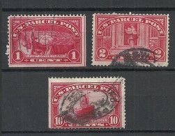 USA Postage 1912 Michel 1 - 2 & 6 Paketmarken Packet Stamps Parcel Post O - Paketmarken