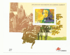Portugal 1999 - 200 Years Almeida Garrett Birth Mini Sheet MNH - Nuovi