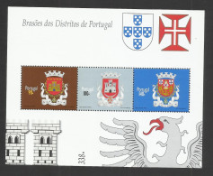 Portugal 1996 - Districts Arms - 98, 100, 140 S/S MNH - Unused Stamps