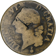 France, Louis XVI, Sol, 1791, Metz, 2nd Semestre, Cuivre, B+, Gadoury:350 - 1774-1791 Luigi XVI