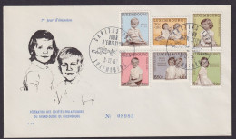 Luxemburg Brief 660-665 Caritas Kinder Als Luxus FDC Ausgabe 1962 - Lettres & Documents