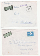 2 X 1970s SWEDEN Covers UNDERPAID Losen POST LABELS  Cover Stamps - Lettres & Documents
