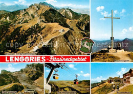 72972610 Lenggries Brauneckgebiet Benediktenwand Gipfelkreuz Berghaus Bergbahn I - Lenggries