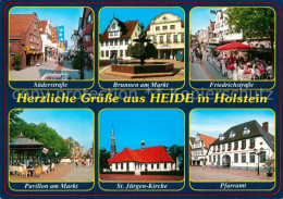 72970431 Heide Holstein Suederstrasse Brunnen Markt Friedrichstrasse Pavillon Pf - Heide