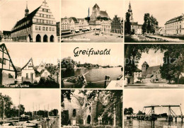 72967570 Greifswald Rathaus Platz Kirche Universitaet Hafen Klosterruine Bruecke - Greifswald