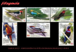 CUBA MINT. 2017-44 EXPOSICIÓN FILATÉLICA BRASILIANA 2017. FAUNA. AVES TROPICALES - Unused Stamps