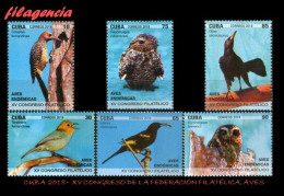 CUBA MINT. 2018-24 XV CONGRESO DE LA FEDERACIÓN FILATÉLICA CUBANA. AVES ENDÉMICAS - Neufs