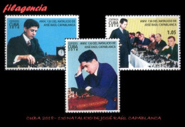 CUBA MINT. 2018-28 130 AÑOS DEL NATALICIO DE JOSÉ RAÚL CAPABLANCA. CAMPEÓN MUNDIAL DE AJEDREZ - Unused Stamps